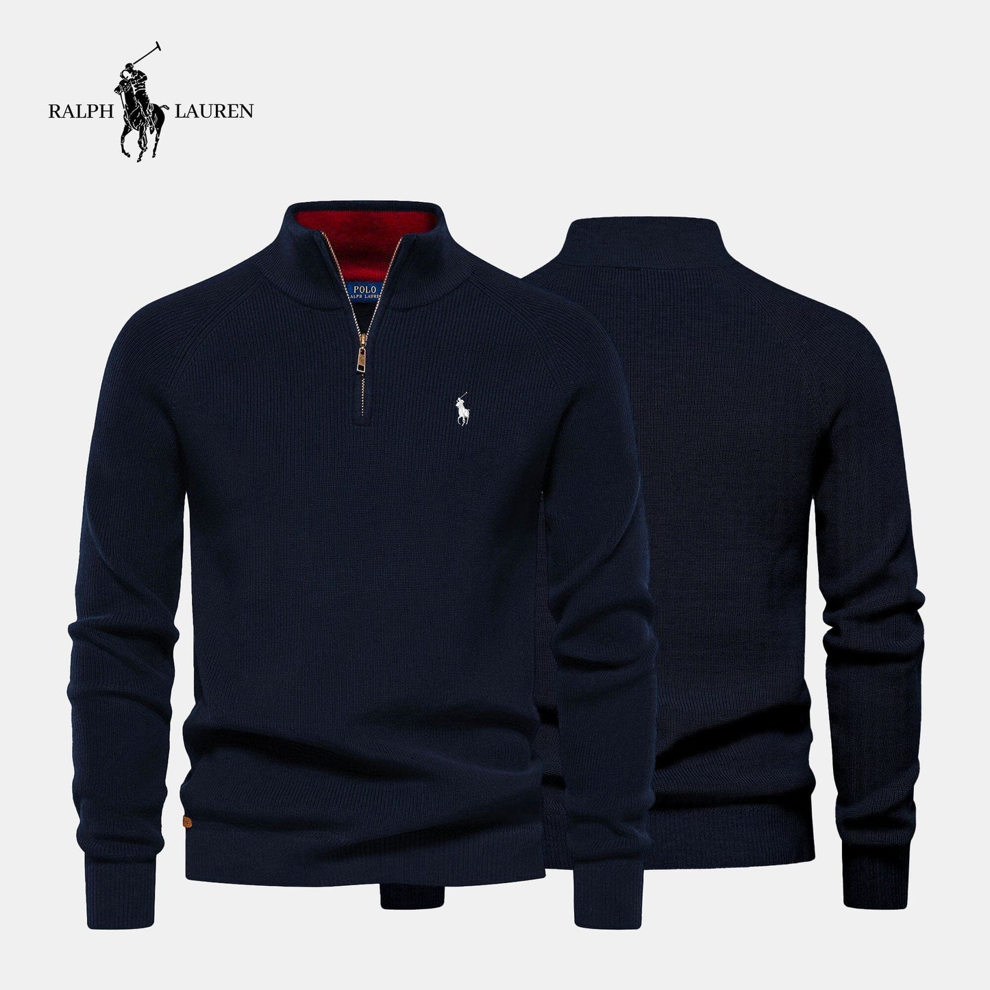 R&L™ Zip Neck Sweater for Men (Sale)