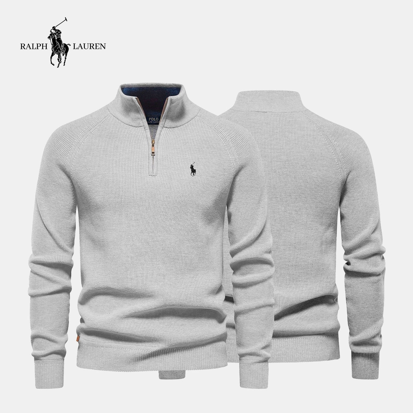 R&L™ Zip Neck Sweater for Men (Sale)