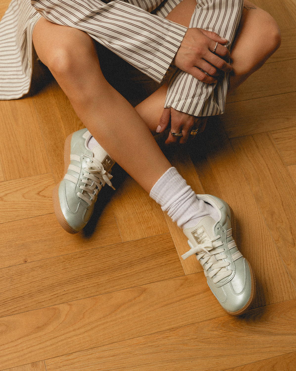 Adidas Samba Linen Green Metallic