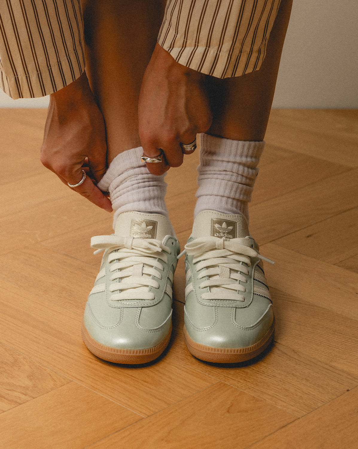 Adidas Samba Linen Green Metallic